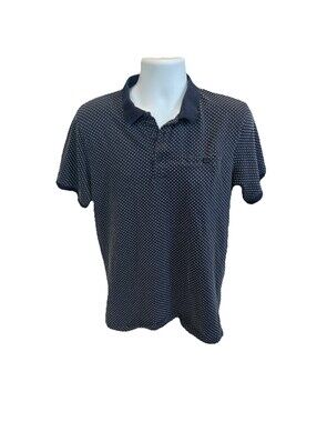 PETER WERTH Navy Dot Polo Medium